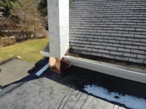 Closeup of EPDM roof in Tarrytown, NY