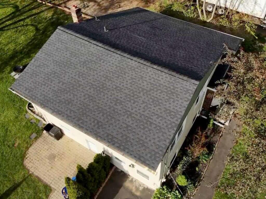 Overhead view of home with GAF asphalt shingles in Blauvelt, NY