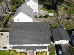 Aerial view of GAF asphalt shingles on home in Mount Vernon, NY