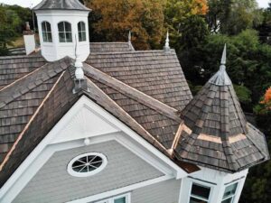 Closeup of Brava roof on home in Darien, CT