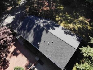 Aerial view of home with Gray GAF asphalt shingles in Yorktown Heights, NY