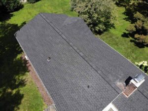 Overhead view of GAF asphalt roof in Old Greenwich, CT