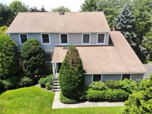 Aerial view of home with James Hardie siding in Rye Brook, NY