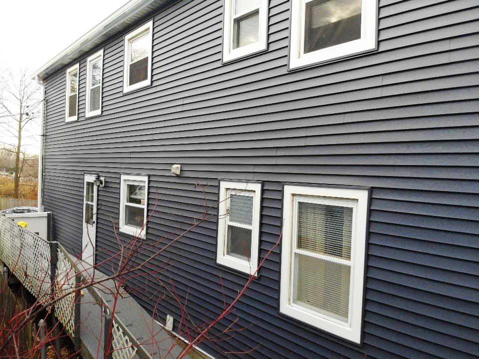 side view of Royal vinyl siding replacement