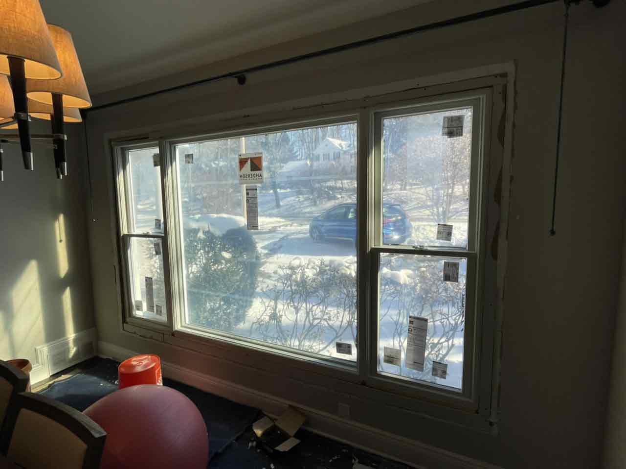 Andersen windows being installed