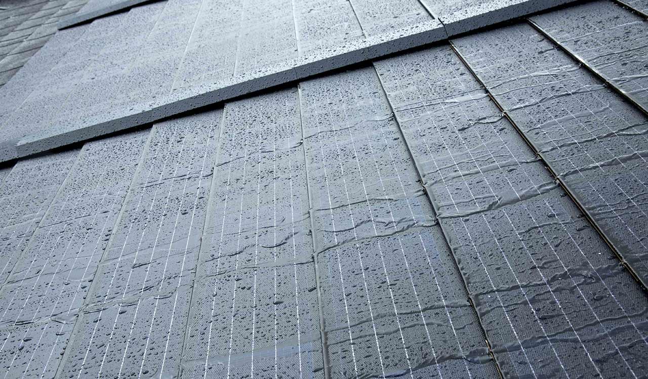 GAF Timberline solar shingles in the rain