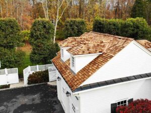 Cedar roof on garage