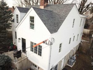 new siding install in white