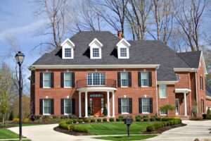 brick home with columns