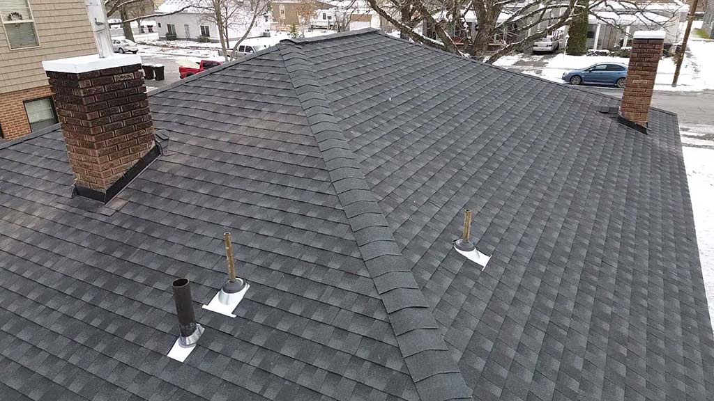 side view of new roof in provo utah