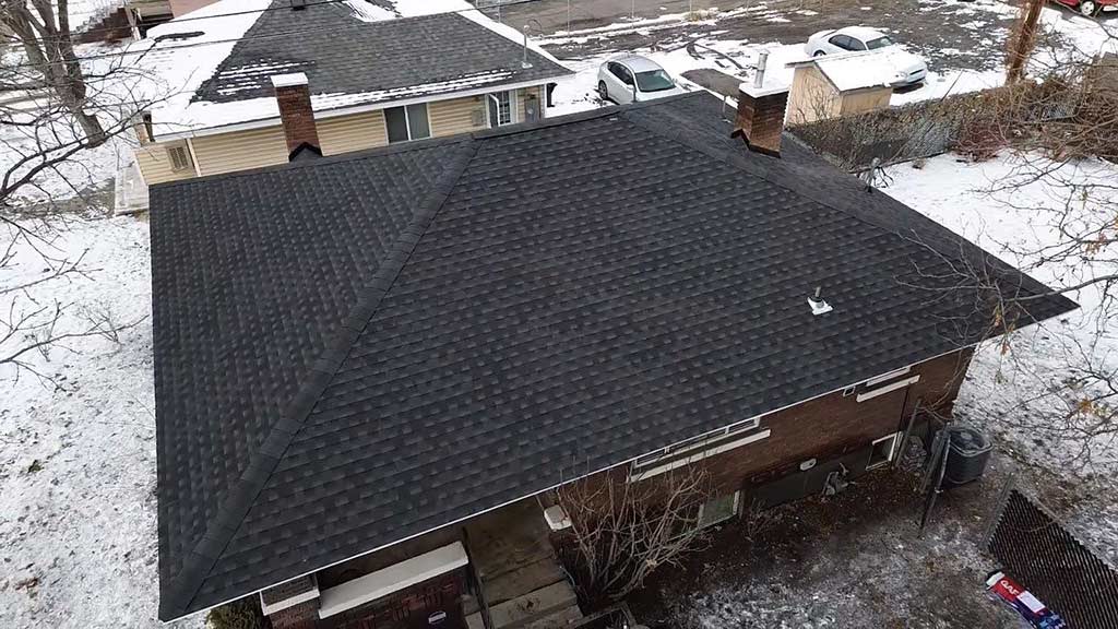 top side view of new roof in provo utah